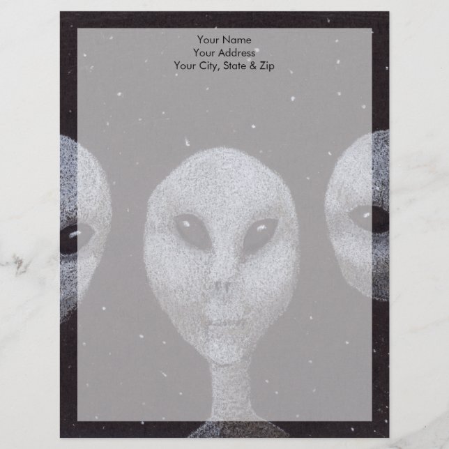 Membrete Alien Grays (Anverso)