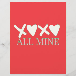 Membrete ALL MINE XOXO Valentine Shirt - Minimal Love Desig