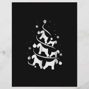 Membrete amante de los árboles de navidad de schnauzer en m