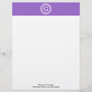 Membrete Amethyst What Greek Key Rnd Frame First Monograma