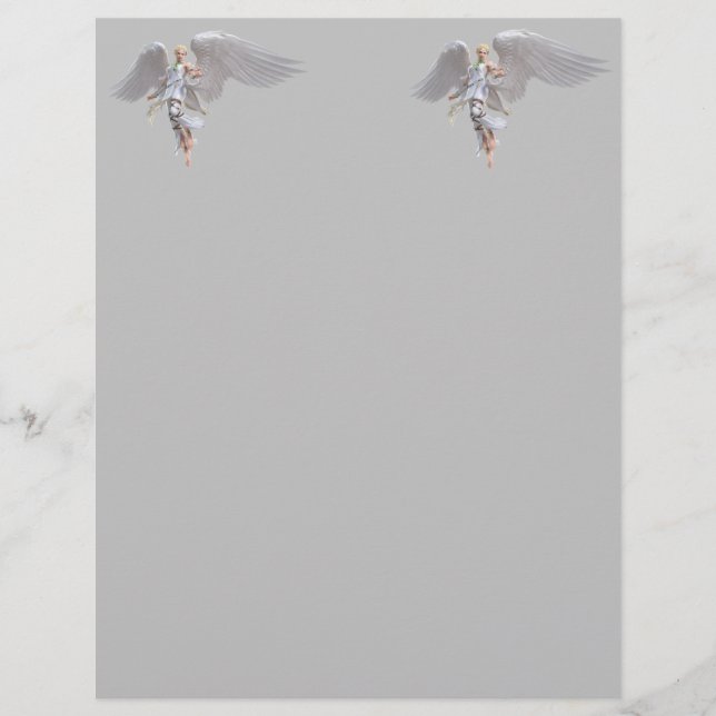 Membrete Ángel de color blanco (Anverso)