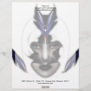 Membrete Ángel Ojos Alas Del Arte Fractal ISO Del Viento