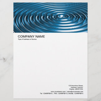 Membrete Anillos concéntricos - Letterhead cromada azul