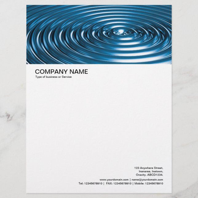 Membrete Anillos concéntricos - Letterhead cromada azul (Anverso)