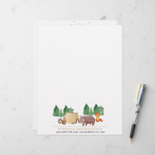 Membrete Animal de Cute Rustic Forest