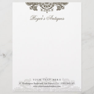 Membrete Antiguo Rococo Ornate Letterhead