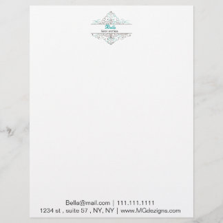 Membrete Aqua Flourish Estacionalidad De Negocios Personali