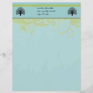 Membrete Árbol de Swirl Negro