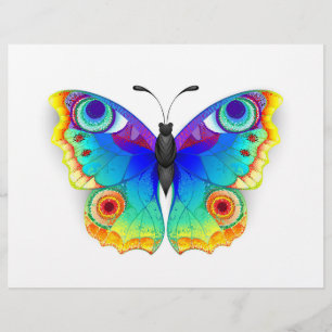 Membrete Arcoiris mariposa Peacock Eye