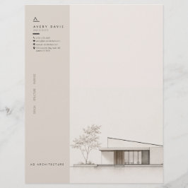 Membrete Arquitecto Japandi moderno