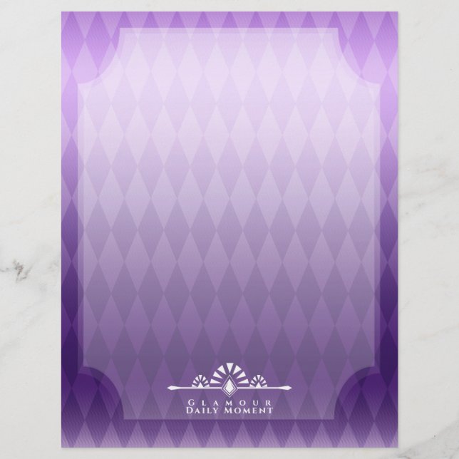 Membrete Art Deco Luxury Purple (Anverso)