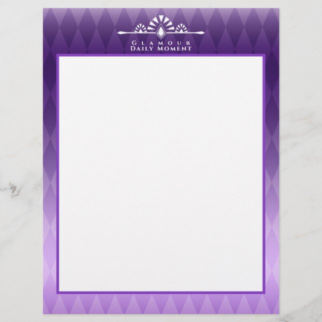 Membrete Art Deco Luxury Purple (Anverso)