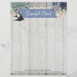 Membrete Arte elegante lamentable del azul de cobalto del