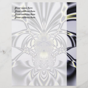 Membrete Arte fractal de geometría sagrada de Iris Púrpura