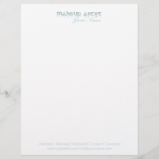 Membrete Artista de maquillaje 1 - Letterhead (Anverso)