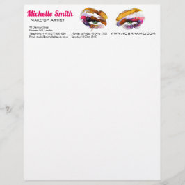 Membrete Artista de maquillaje de color acuático vibrante d