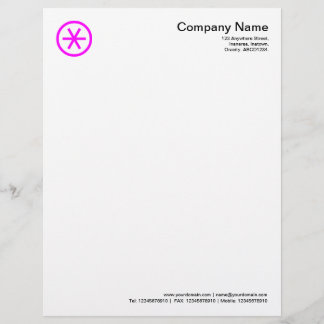 Membrete Asterisk en círculo - Magenta