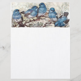 Membrete Aves azules