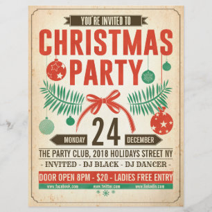 Membrete Aviador retro del fiesta del navidad