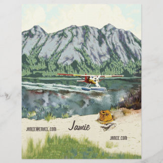 Membrete Avión Y Viajes De Pesca De Alaska Bush