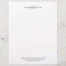 Azul claro Dos letras Nombre de Monograma Inicial 