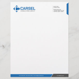 Membrete Azul gris profesional monográfico