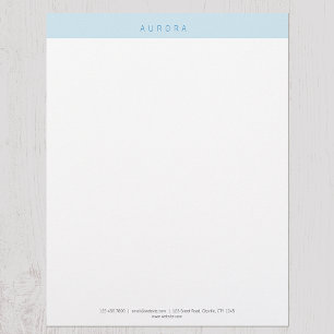 Membrete Azul minimalista de dos tonos
