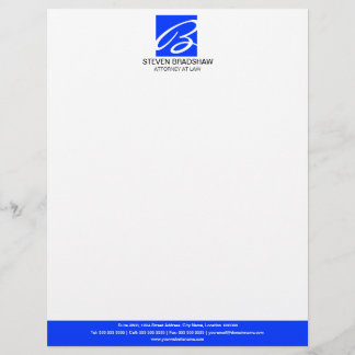 Membrete Azul monográfico profesional