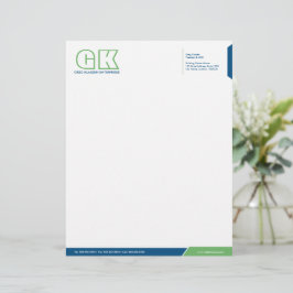 Membrete Azul y verde profesionales