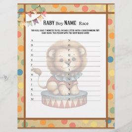Membrete Baby Circus_ Baby Boy Name Race Game