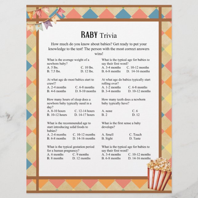 Membrete Baby Circus_ Baby Trivia (Anverso)
