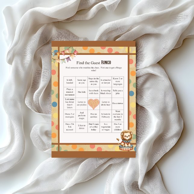 Membrete Baby Circus_ Bingo de Invitados Bebé (Subido por el creador)