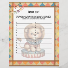 Membrete Baby Circus: Juego de carreras del ABC del bebé