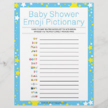 Baby Shower Emoji Pictionary [Azul de noche estrel