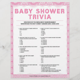Membrete Baby Trivia [Lujo de lujo [Rosa]]