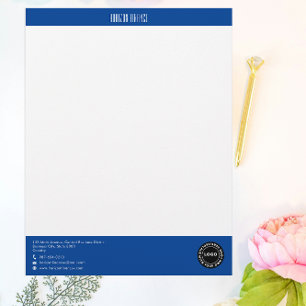 Membrete Banda azul profesional