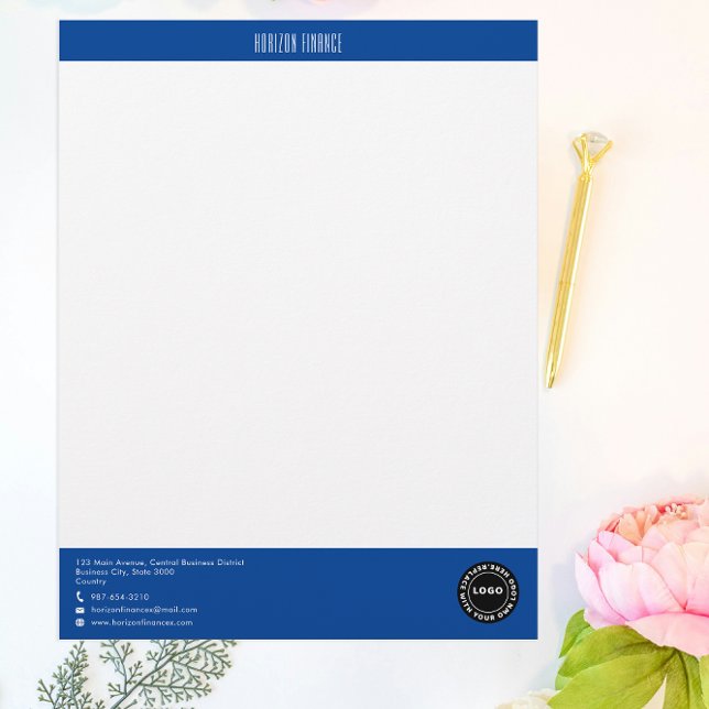 Membrete Banda azul profesional (Subido por el creador)