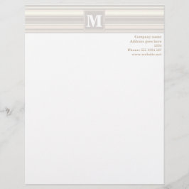 Membrete Bandas beige monogramo