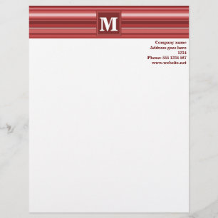 Membrete Bandas rojas monográficas