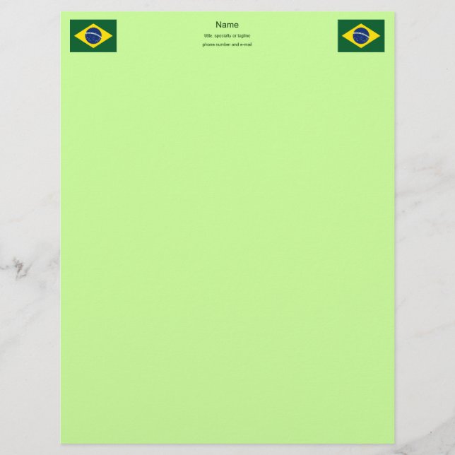 Membrete Bandera de Brasil (Anverso)