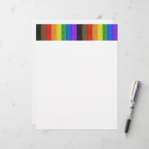 Membrete Bandera de orgullo gay inclusiva de SlipperyJoe te