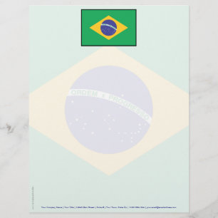 Membrete Bandera llana del Brasil