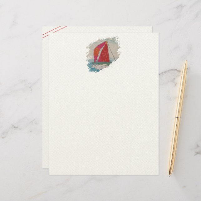 Membrete Barco de vela 5 (Anverso/Reverso In Situ)