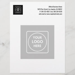 Membrete Basic Business Watermark Logo Design letterhead