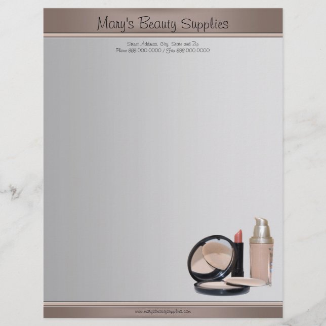 Membrete Beautician Letterhead (Anverso)