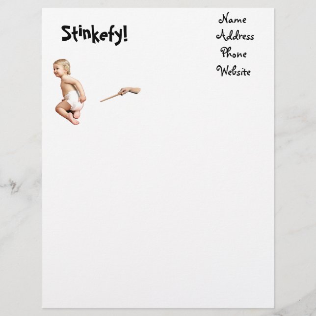 Membrete ¡Bebé Stinkefy!-membrete (Anverso)