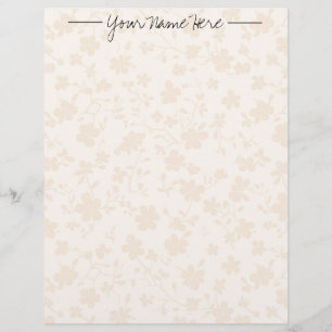 Membrete Beige Calico Personalizado