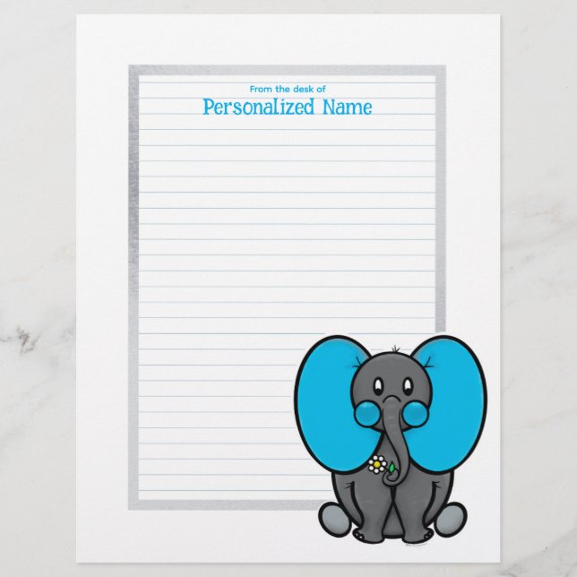 Membrete Belly Phant Gray Lined (Anverso)