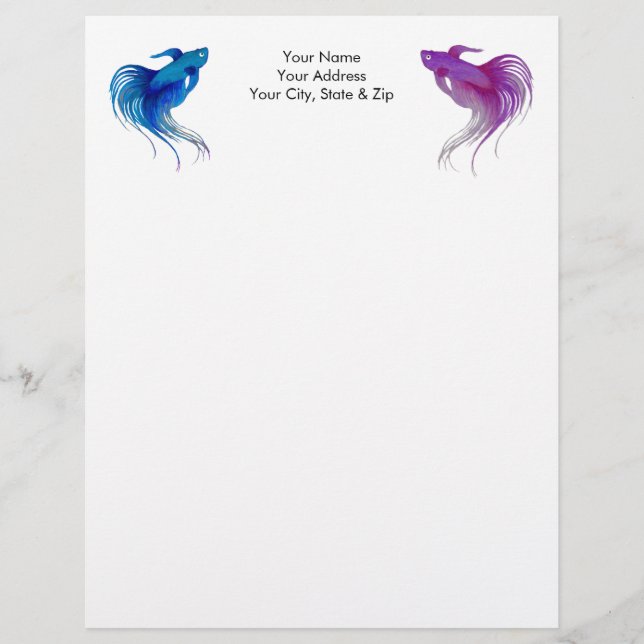 Membrete Betta Fish (Anverso)