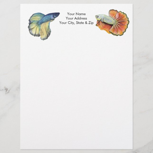 Membrete Betta Fish (Anverso)
